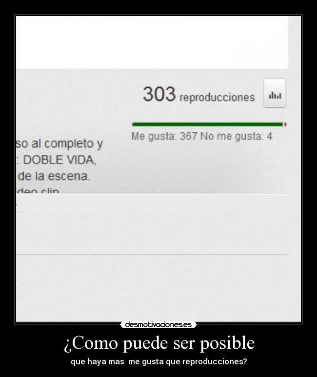 ¿Como puede ser posible - que haya mas me gusta que reproducciones?