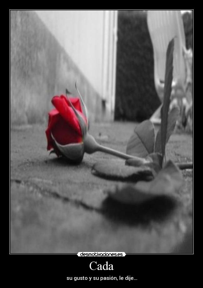 Cada - su gusto y su pasión, le dije...