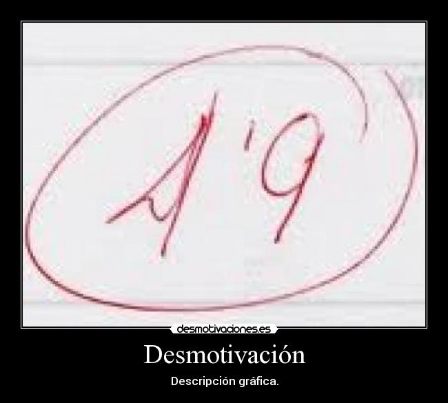 Desmotivación - Descripción gráfica.