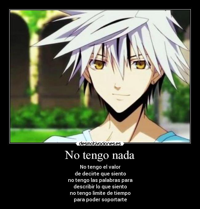 No tengo nada -