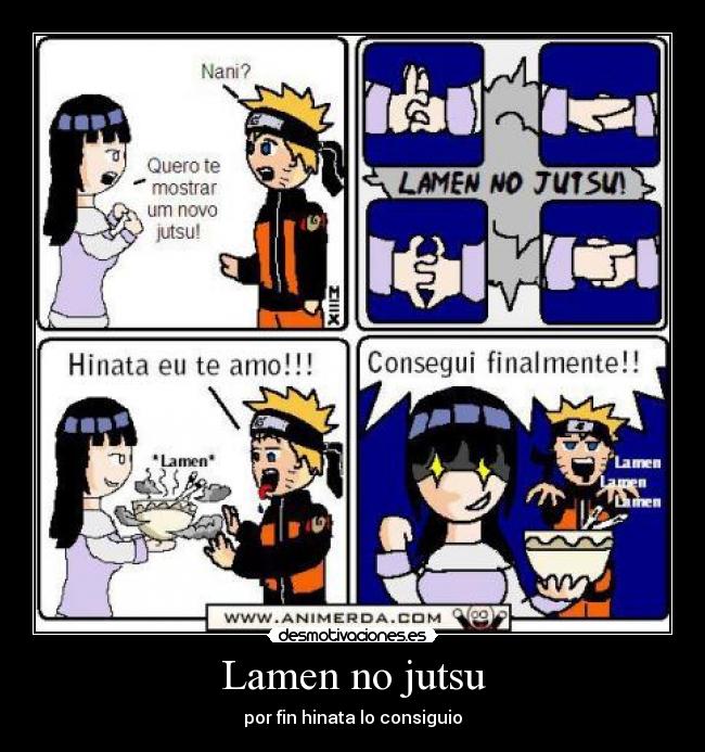 Lamen no jutsu - por fin hinata lo consiguio