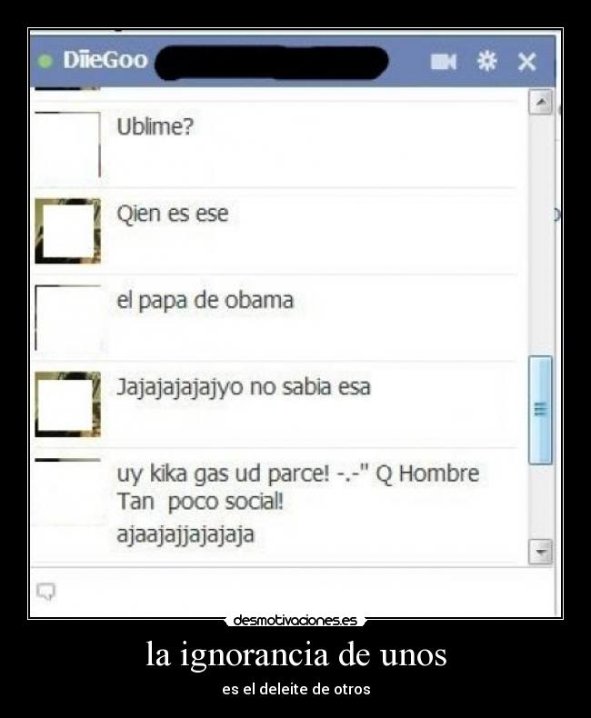 la ignorancia de unos -