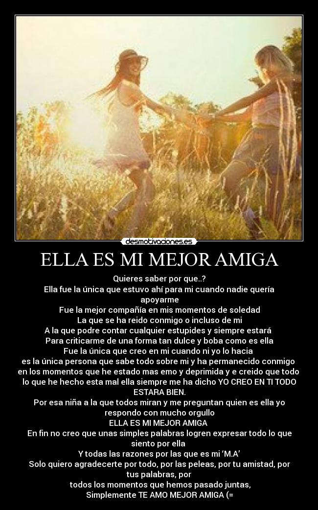 ELLA ES MI MEJOR AMIGA -