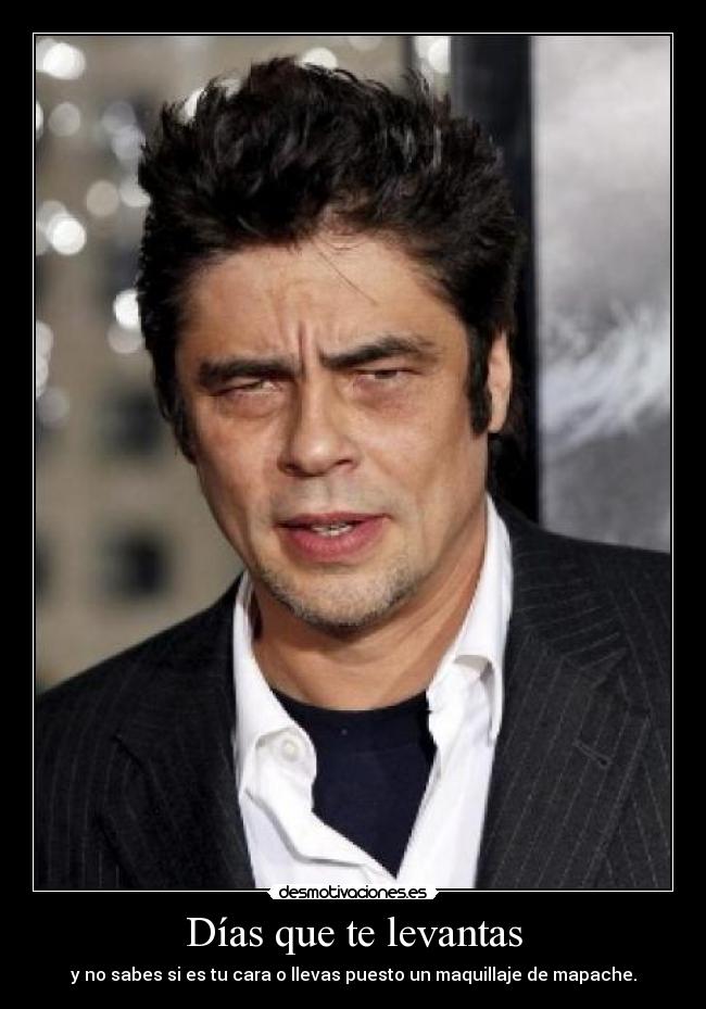 Días que te levantas - y no sabes si es tu cara o llevas puesto un maquillaje de mapache.