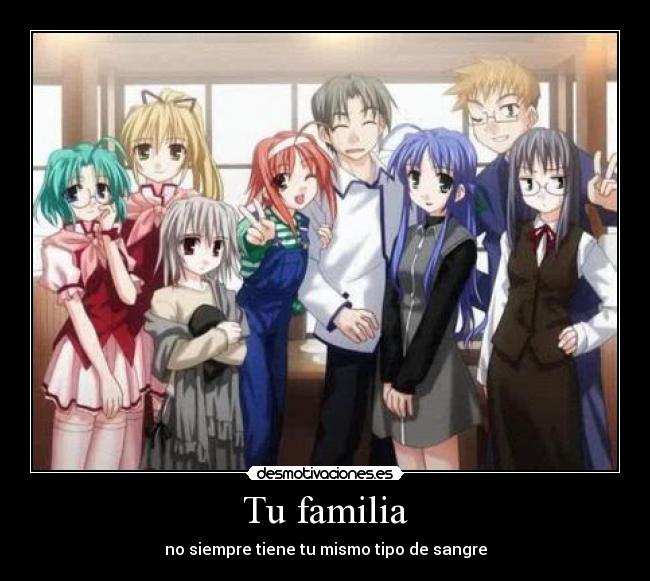 Tu familia - no siempre tiene tu mismo tipo de sangre