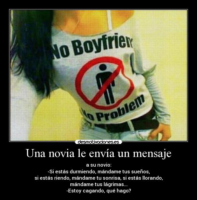 Una novia le envía un mensaje - 