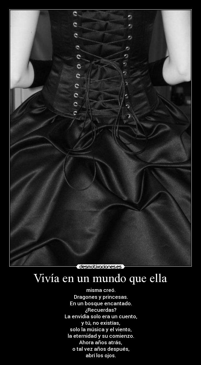 Vivía en un mundo que ella -