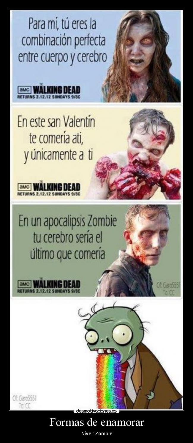 Formas de enamorar - Nivel: Zombie