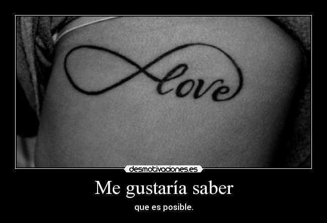 Me gustaría saber - que es posible.