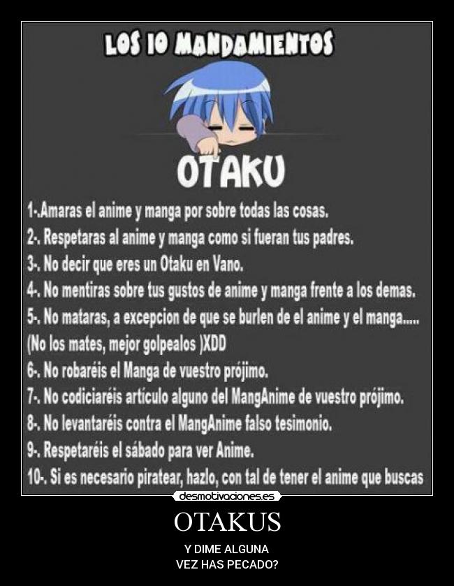 carteles otakus desmotivaciones