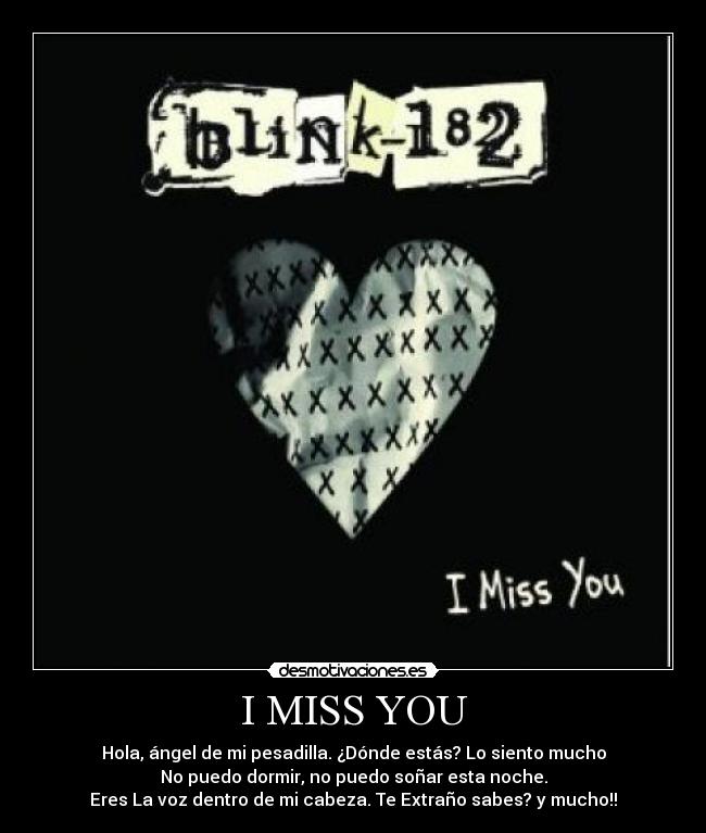 carteles blink 182 miss you desmotivaciones