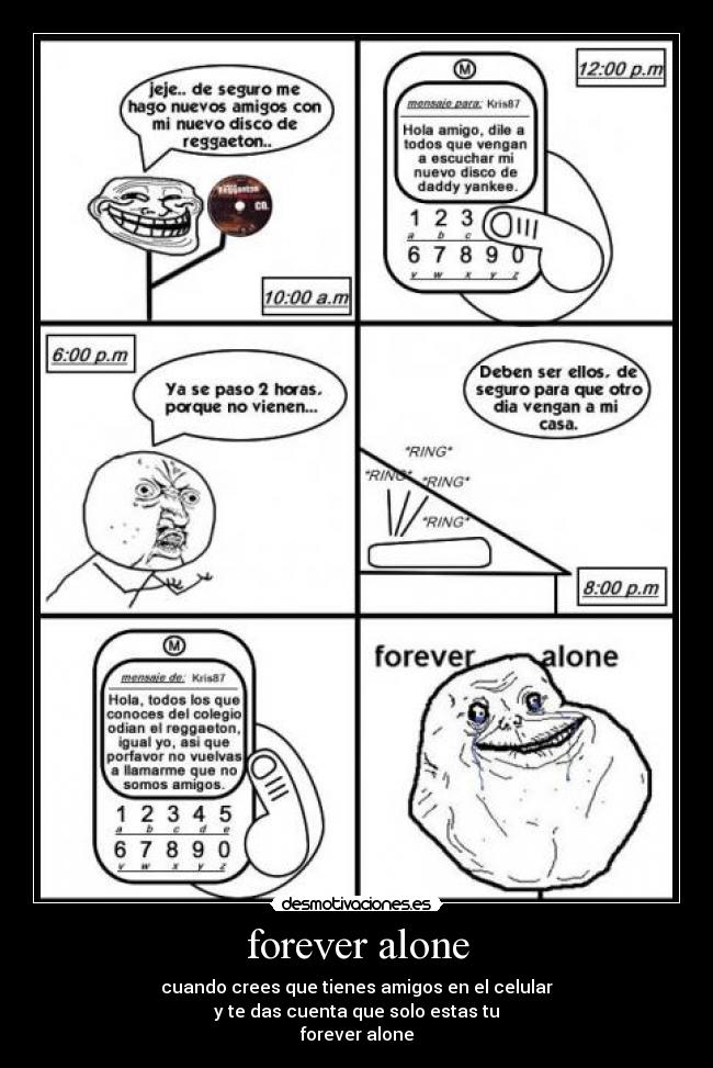 carteles forever alone desmotivaciones