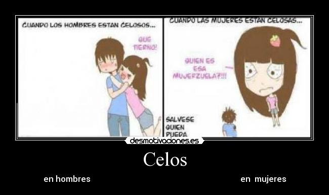 Celos - en hombres en mujeres