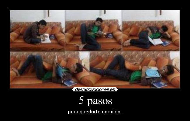 5 pasos - para quedarte dormido .