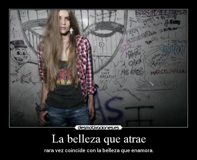 carteles belleza que atrae desmotivaciones