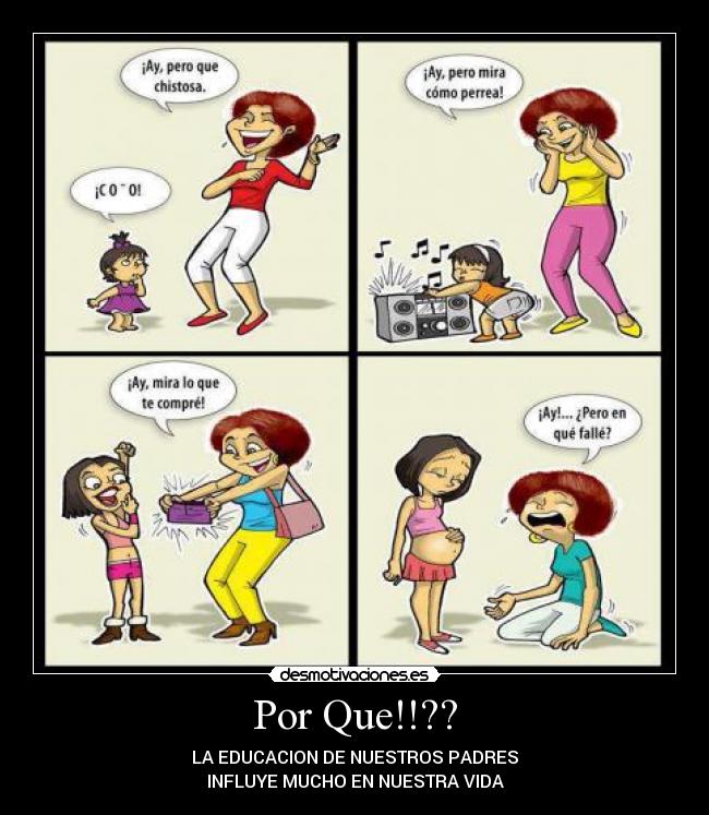 Por Que!!?? - LA EDUCACION DE NUESTROS PADRES
INFLUYE MUCHO EN NUESTRA VIDA