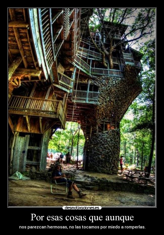 Por esas cosas que aunque - nos parezcan hermosas, no las tocamos por miedo a romperlas.