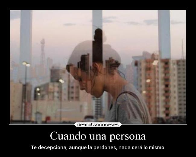 Cuando una persona -