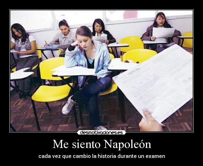 carteles examenes historia nuestra capacidad inventiba desmotivaciones