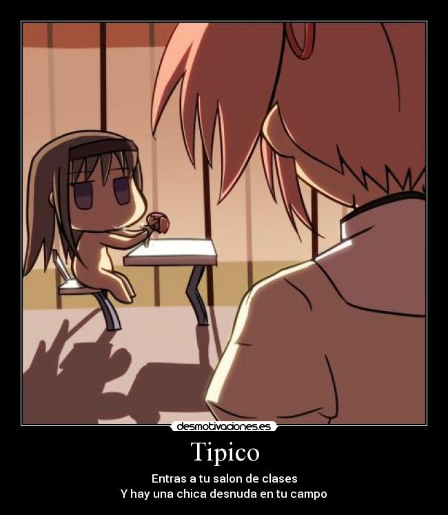 carteles anime mahou shoujo madoka magica homura desnudo desmotivaciones