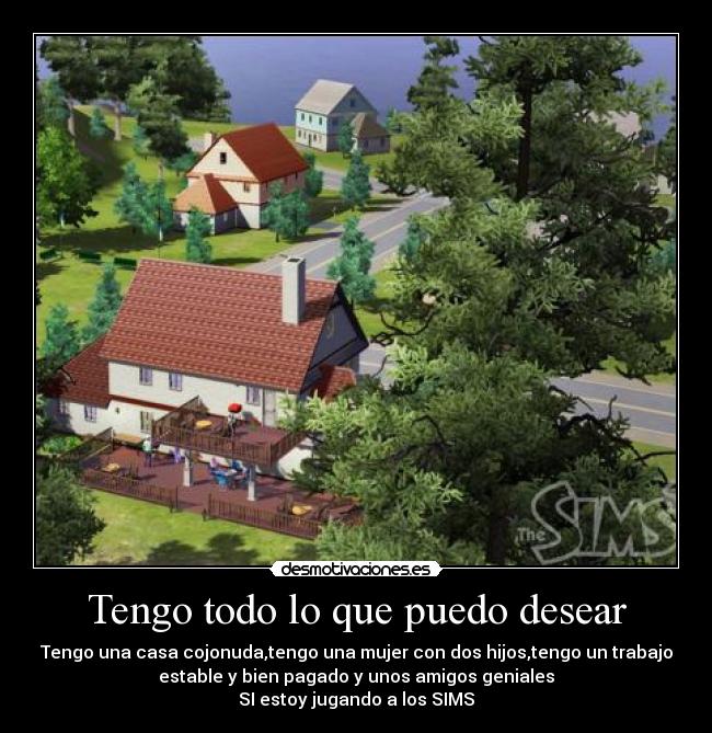 carteles sims viviendo como reyes desmotivaciones