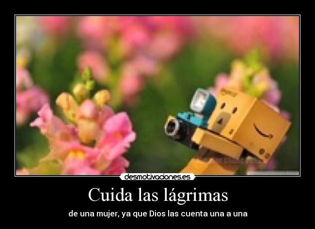 Cuida las lágrimas - de una mujer, ya que Dios las cuenta una a una