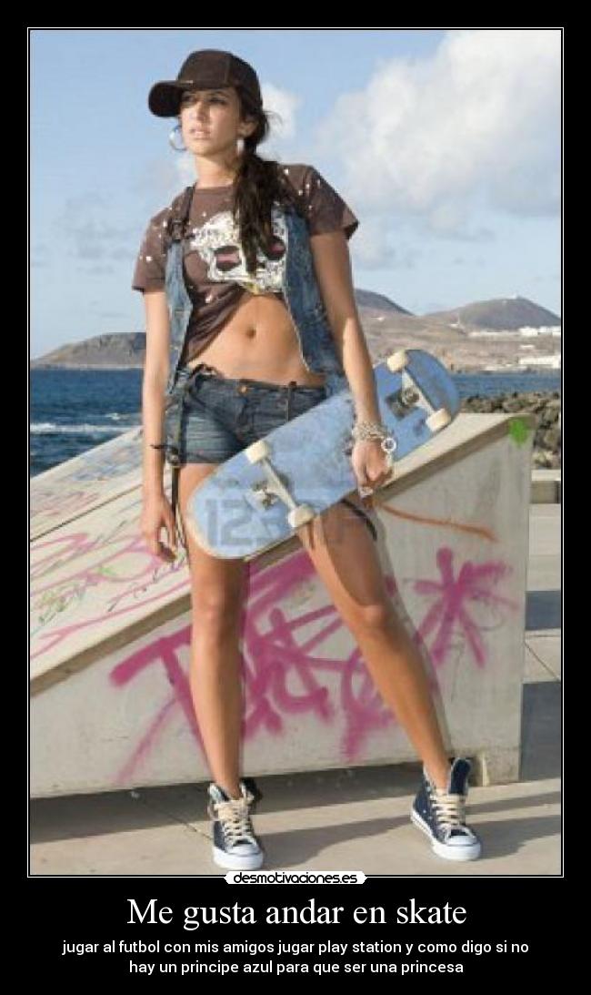 carteles mujer skateboard desmotivaciones