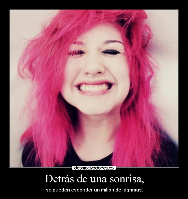 carteles sonrisa sad but you are happiness desmotivaciones