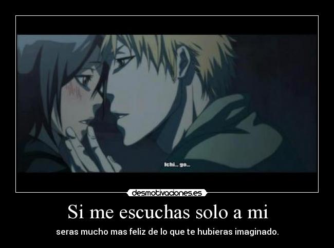 carteles anime bleach rukia kuchiki ichigo kurosaki perlithakawai nigatsu desmotivaciones