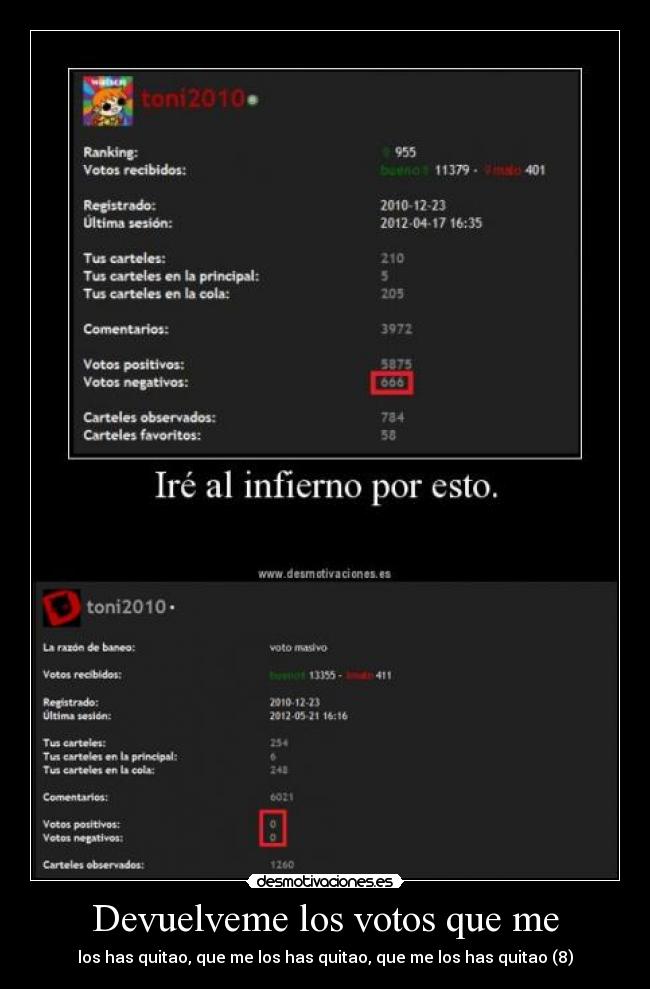 carteles recien vuelto del baneo intrudersokno desmotivaciones