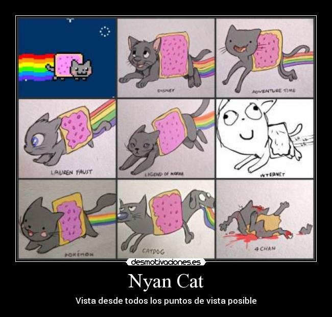 carteles nyan cat disney adventure time lauren faust legend korra internet pokemon desmotivaciones