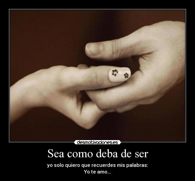 Sea como deba de ser - 