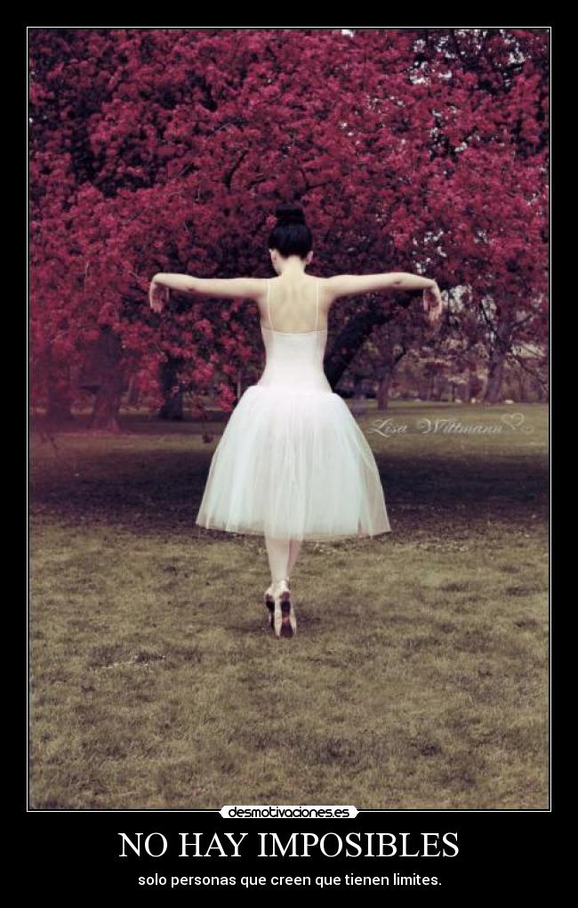 NO HAY IMPOSIBLES - solo personas que creen que tienen limites.