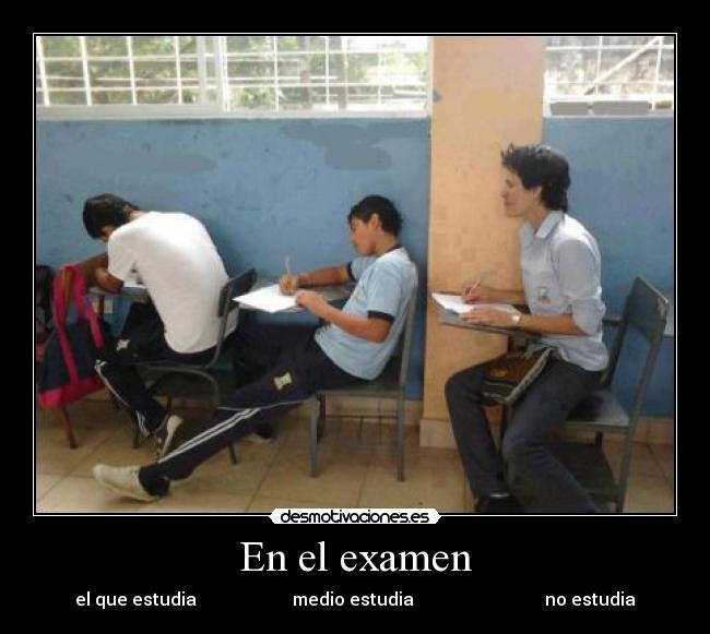 En el examen -