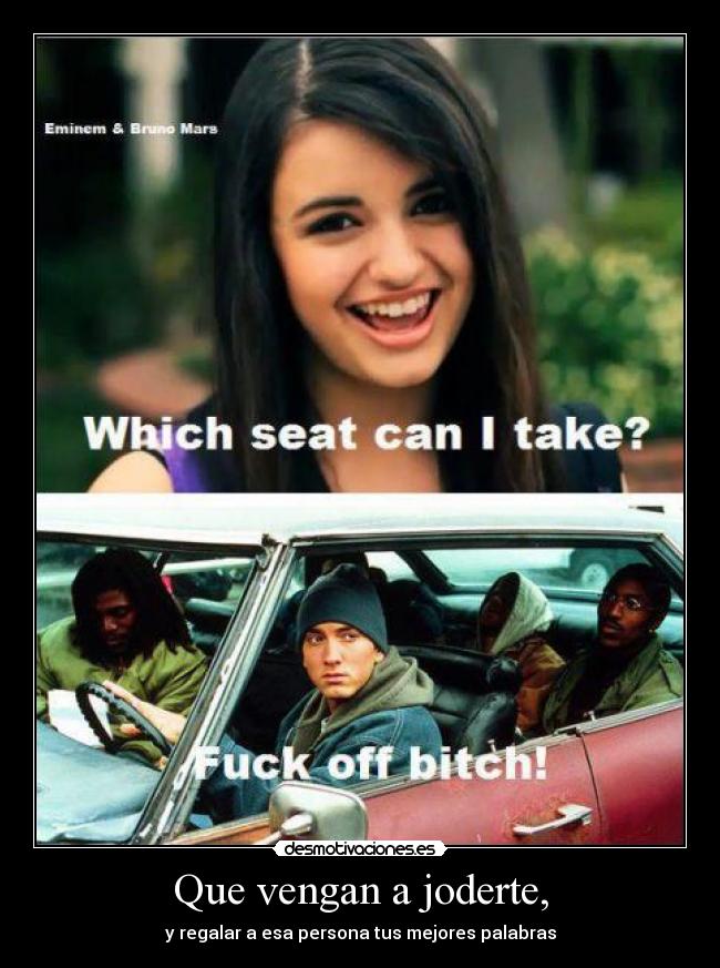 carteles eminem marshall bruce mathers rap friday puta mile amigos mal humor desmotivaciones