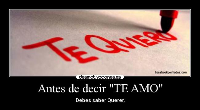 Antes de decir TE AMO - 