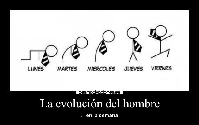 La evolución del hombre -