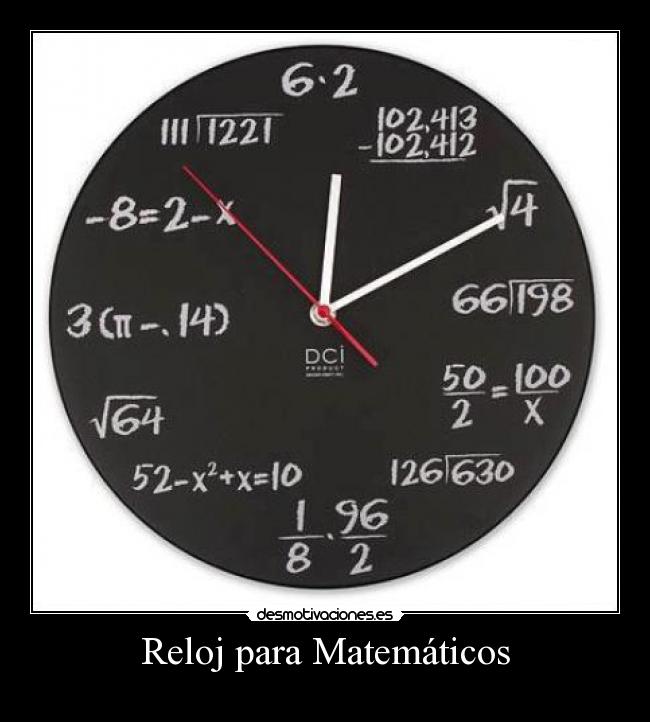 Reloj para Matemáticos -
