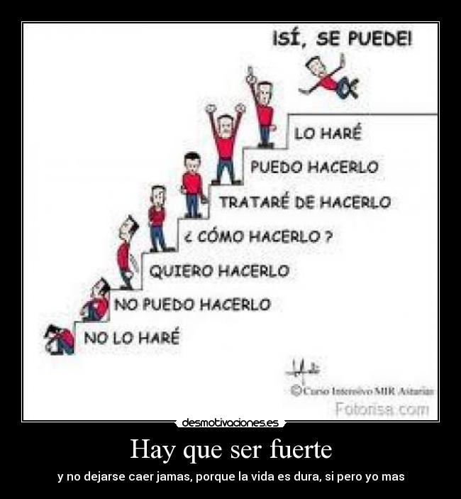 Hay que ser fuerte -