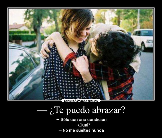 — ¿Te puedo abrazar? -