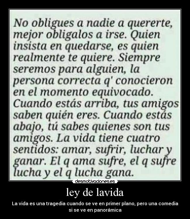 ley de lavida -