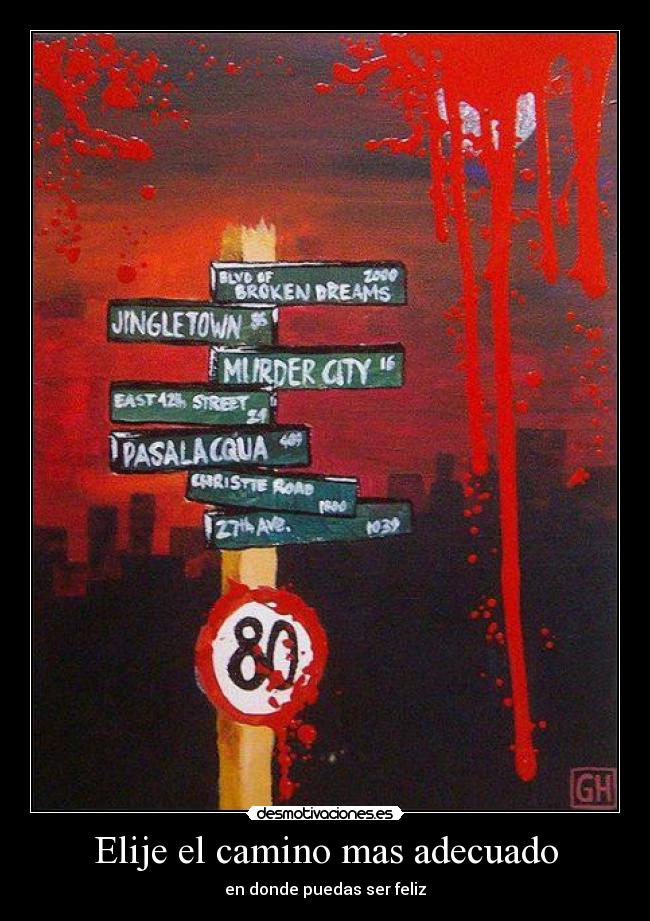 Elije el camino mas adecuado - en donde puedas ser feliz
