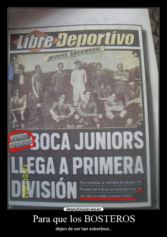 Para que los BOSTEROS - 