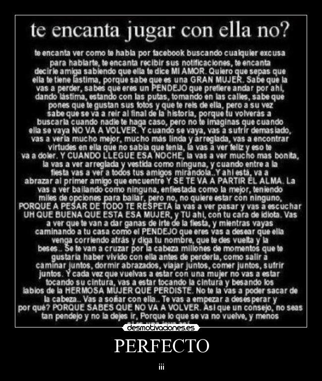 PERFECTO - ¡¡¡