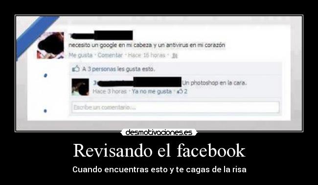 Revisando el facebook -