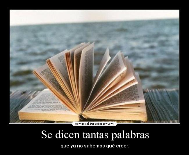 Se dicen tantas palabras -