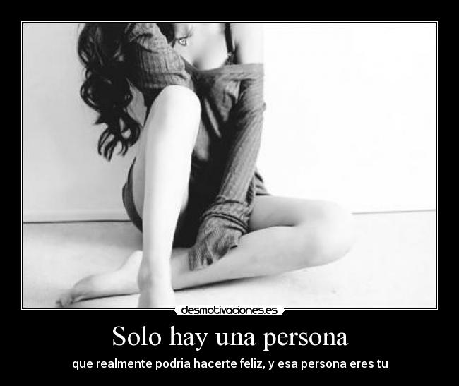 Solo hay una persona -