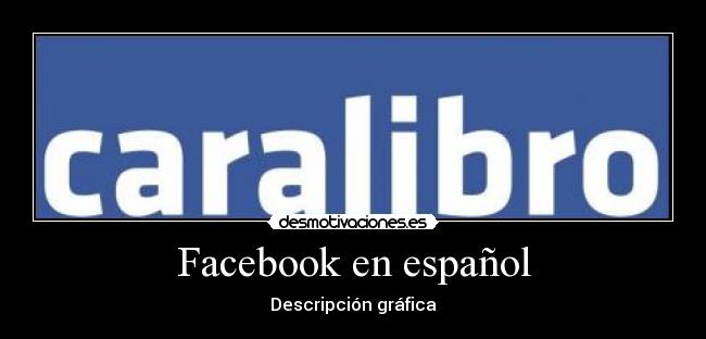 Facebook en español - Descripción gráfica