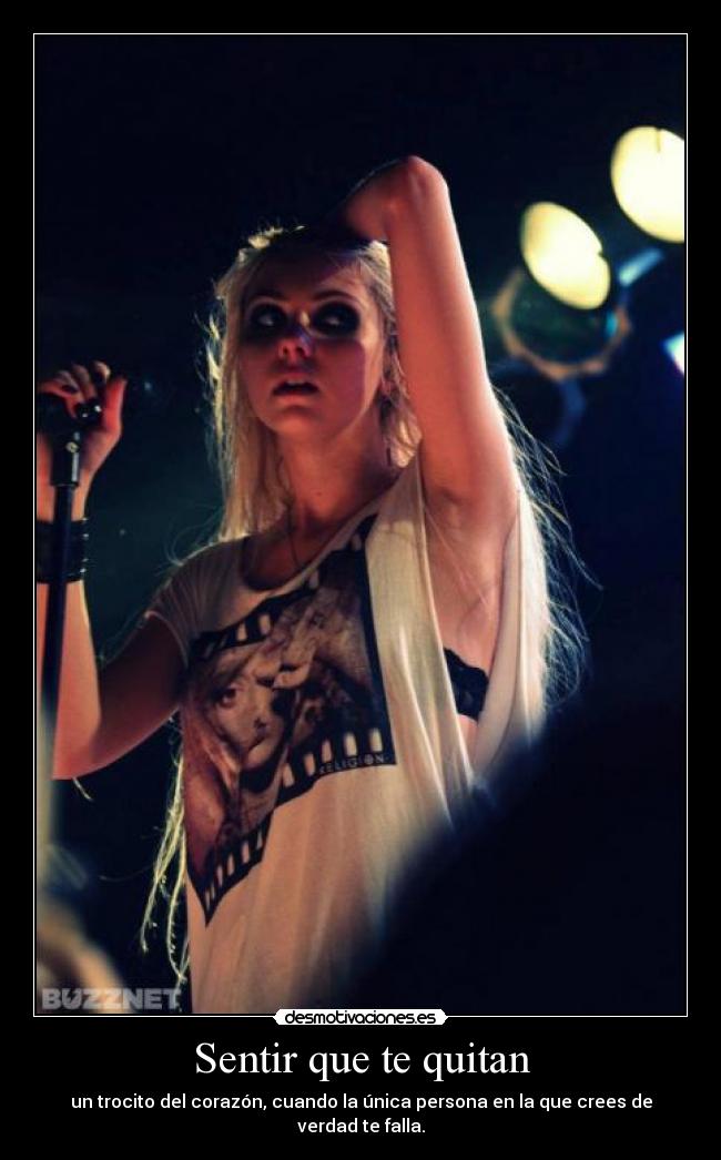 Sentir que te quitan -