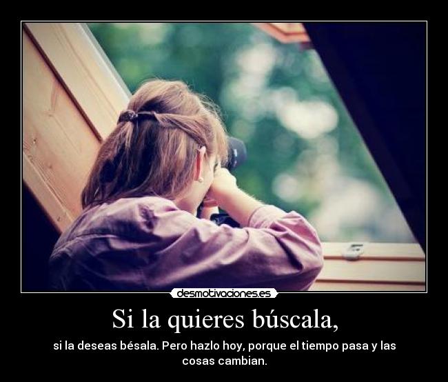 Si la quieres búscala, -